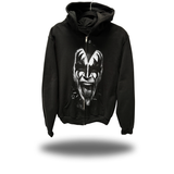 ROCKIN SIMMONS OVERSIZED PRINT ZIP UP HOODIE