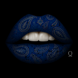 BLUE PAISLEY LIPS DECAL