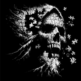 PUZZLE SKULL DECAL