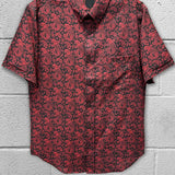 ESSENTIAL BLACK RED PAISLEY BUTTON UP