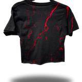 BAD INTENTIONS - BLOOD ROAD RASH BLACK CROP TOP