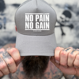 NO PAIN RETRO GREY HAT