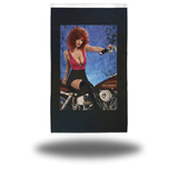 RED HEAD BIKER BABE FLAG