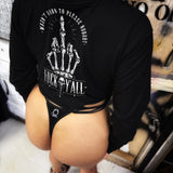 F*CK Y'ALL ROAD RASH CROP LONG SLEEVE TEE