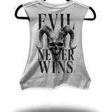 DEVIL SKULL ROAD RASH BASIC WHITE CROP TANK TOP