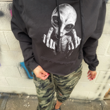 FU ALIEN ROAD RASH BLACK CROP HOODIE - 1.0