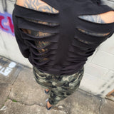 COMFORT REAPER ROAD RASH BLACK CROP HOODIE - 1.0