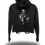 HUSH ROAD RASH BLACK CROP HOODIE - 1.0