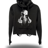 FU ALIEN ROAD RASH BLACK CROP HOODIE - 1.0