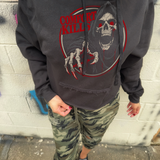 COMFORT REAPER ROAD RASH BLACK CROP HOODIE - 1.0