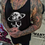 SATURN SKULL SCOOP NECK STRINGER TANK TOP