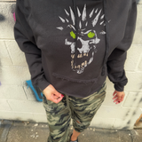 HOLLOW KING ROAD RASH BLACK STITCHES HOODIE - 2.0