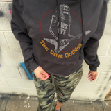F*CK OFF GUITAR ROAD RASH BLACK STITCHES HOODIE - 2.0