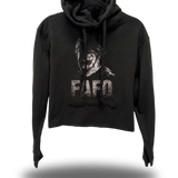 FAFO LEATHERFACE ROAD RASH BLACK STITCHES HOODIE - 2.0