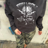 HOTROD ROAD RASH BLACK STITCHES HOODIE - 2.0