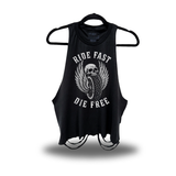 RIDE FAST ROAD RASH CROP TANK TOP