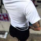 I LIKE IT ROAD RASH WHITE CROP TOP 1.0