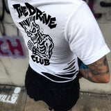TDC CLUB DISTRESSED WHITE CROP TOP 1.0