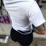 NIGHTMARE ROAD RASH WHITE CROP TOP 1.0