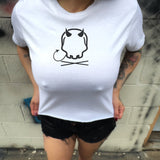 DEVIL SKULL ROAD RASH WHITE CROP TOP 1.0