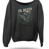 TILL DEATH ROAD RASH DIAMOND CROSS WIDENECK SWEATSHIRT