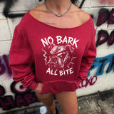 ALL BITE ROAD RASH DIAMOND CROSS WIDENECK RED SWEATSHIRT