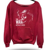 THE WAR ROAD RASH DIAMOND CROSS WIDENECK RED SWEATSHIRT