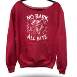 ALL BITE ROAD RASH DIAMOND CROSS WIDENECK RED SWEATSHIRT