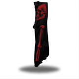 SKELETON ROAD RASH OVERSIZED PRINT HOODIE -  RED
