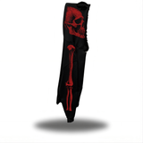 SKELETON ROAD RASH OVERSIZED PRINT HOODIE -  RED