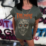 DRIVEN SCARED ROAD RASH MUSCLE MILITARY GREEN TEE