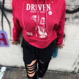 COMICS 5 ROAD RASH RED CROP HOODIE - 1.0