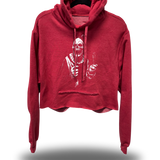 HUSH ROAD RASH RED CROP HOODIE - 1.0