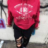 HOTROD ROAD RASH RED STITCHES HOODIE