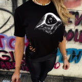 FU UFO ROAD RASH HEART CROP TOP