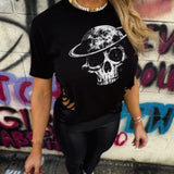 SATURN SKULL ROAD RASH HEART CROP TOP