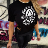 LIVE ROAD RASH HEART CROP TOP