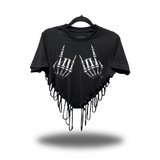 ROCKIN HANDS ROAD RASH HEART CROP TOP