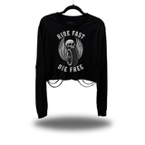 RIDE FAST ROAD RASH CROP LONG SLEEVE TEE