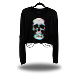 ILLUSION ROAD RASH CROP LONG SLEEVE