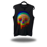 DRIP SKULL COLORFUL ABSTRACT ROAD RASH MUSCLE TANK