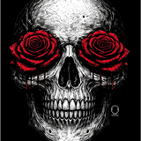 ROSE SKULL DECAL