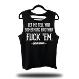 HOGAN TRIBUTE CUT ROAD RASH BLACK TANK TOP