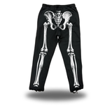 SKELETON - ROAD RASH BLACK OPEN-BOTTOM SWEATPANTS