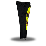 XSKULL - DISTRESSED BLACK OPEN-BOTTOM SWEATPANTS