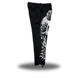 DEAD ROSE - DISTRESSED BLACK OPEN-BOTTOM SWEATPANTS