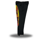 XSKULL - DISTRESSED BLACK OPEN-BOTTOM SWEATPANTS