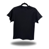 COMFORT GODDESS ROAD RASH OVERSIZED PRINT BLACK TEE