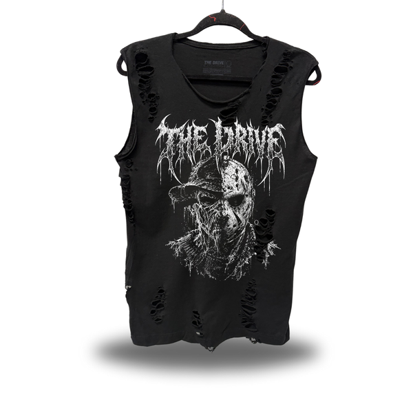 FIGHTING EVIL - ROAD RASH SLASH MUSCLE BLACK TANK TOP