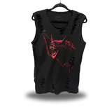 BLOOD BAT - ROAD RASH SLASH MUSCLE BLACK TANK TOP